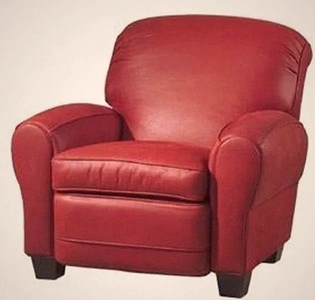 Hand-Crafted Brick Red Leather Recliner – USA Made